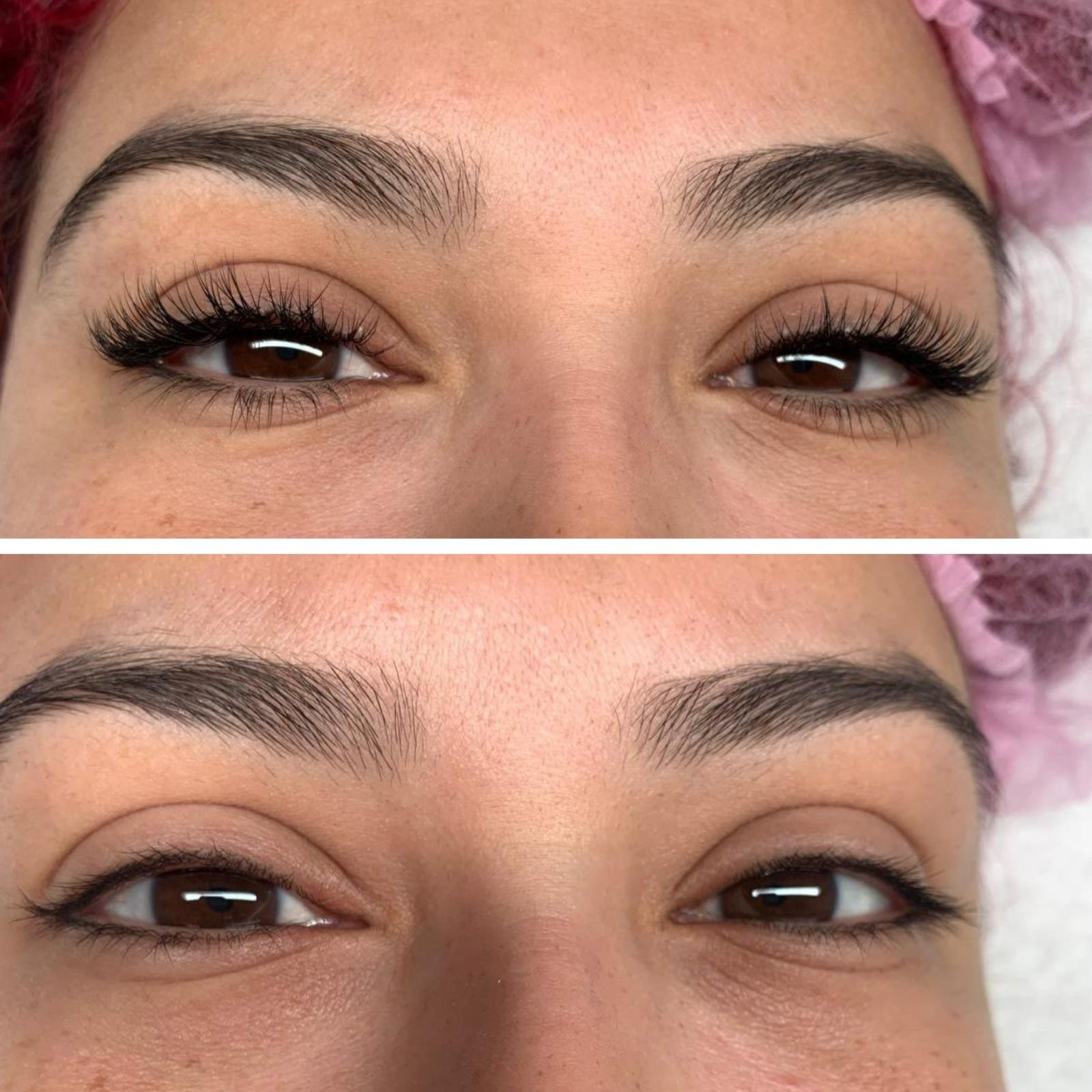 Antes y después extensiones de pestañas — Cerléa Beauty Studio